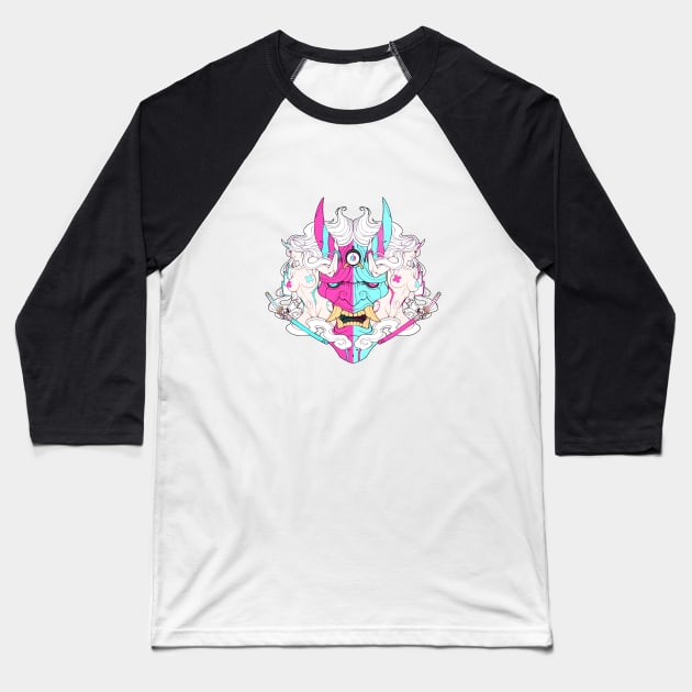 Hannya Baseball T-Shirt by Pan_Ren_Wei